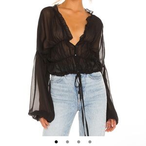 Black SNDYS sheer top